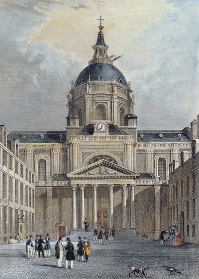 Der Hof der Sorbonne, Mitte des 19. Jahrhunderts von Emile and Rouergue Rouergue